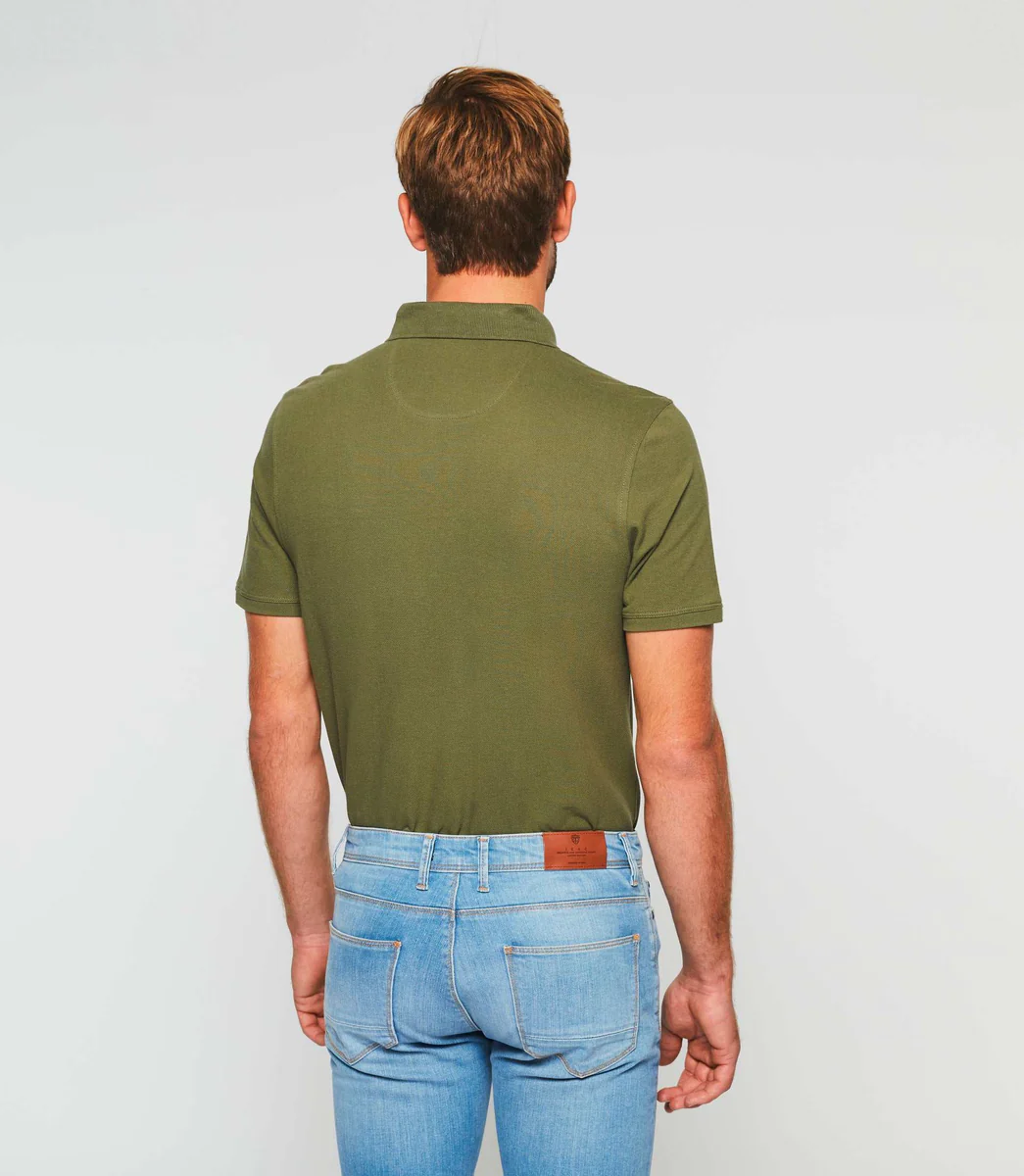 Polo manches courtes kaki 