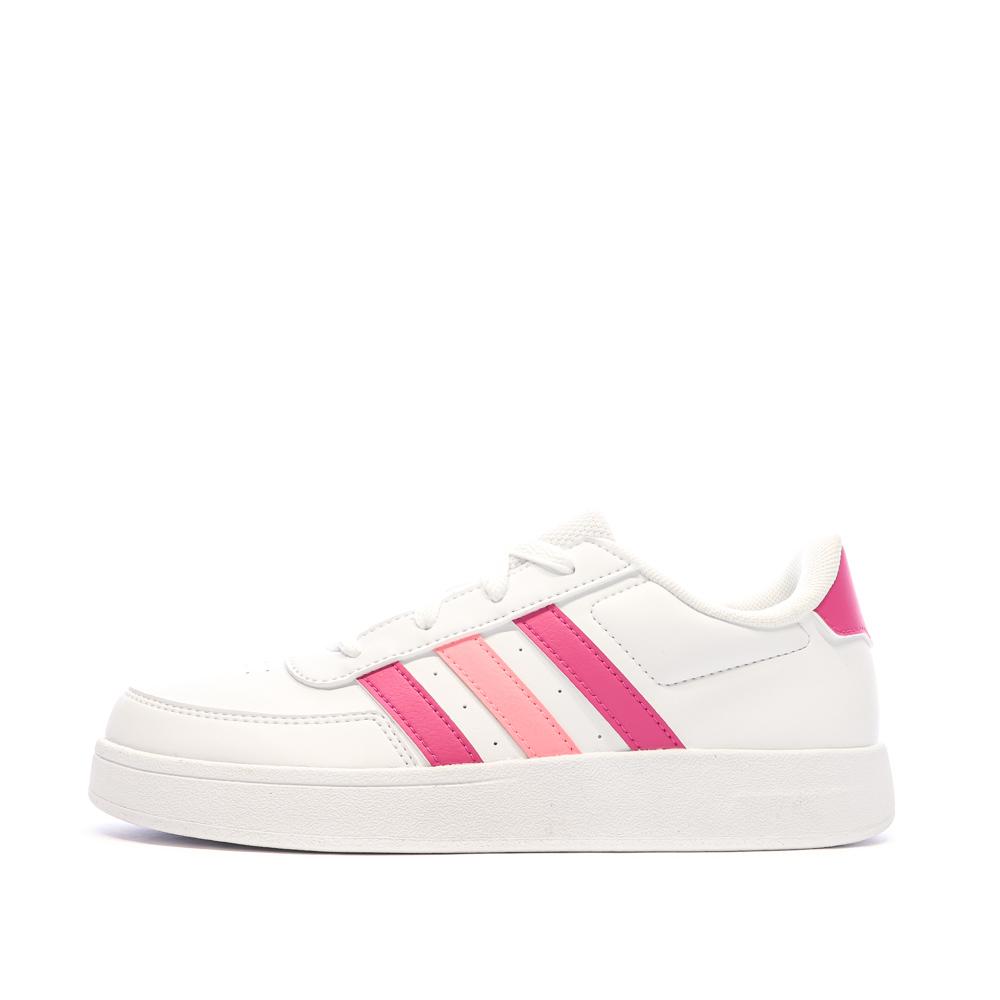 Adidas Baskets Blanches/Roses Fille Adidas Breaknet 2.0