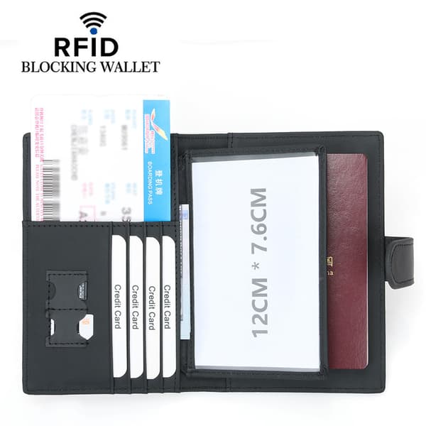 INF Ekte Lær RFID Passholder - Sikker Reiseveske