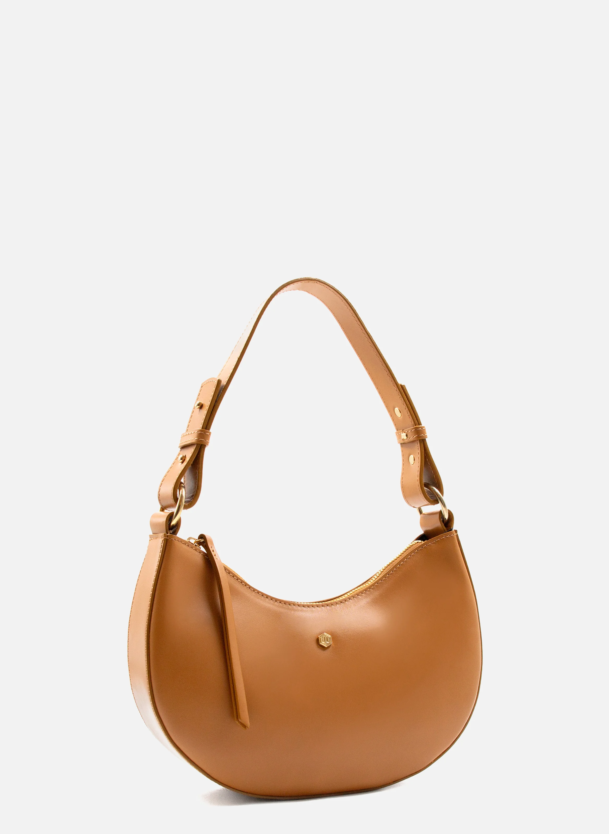 Sac hobo cuir lisse | Marron