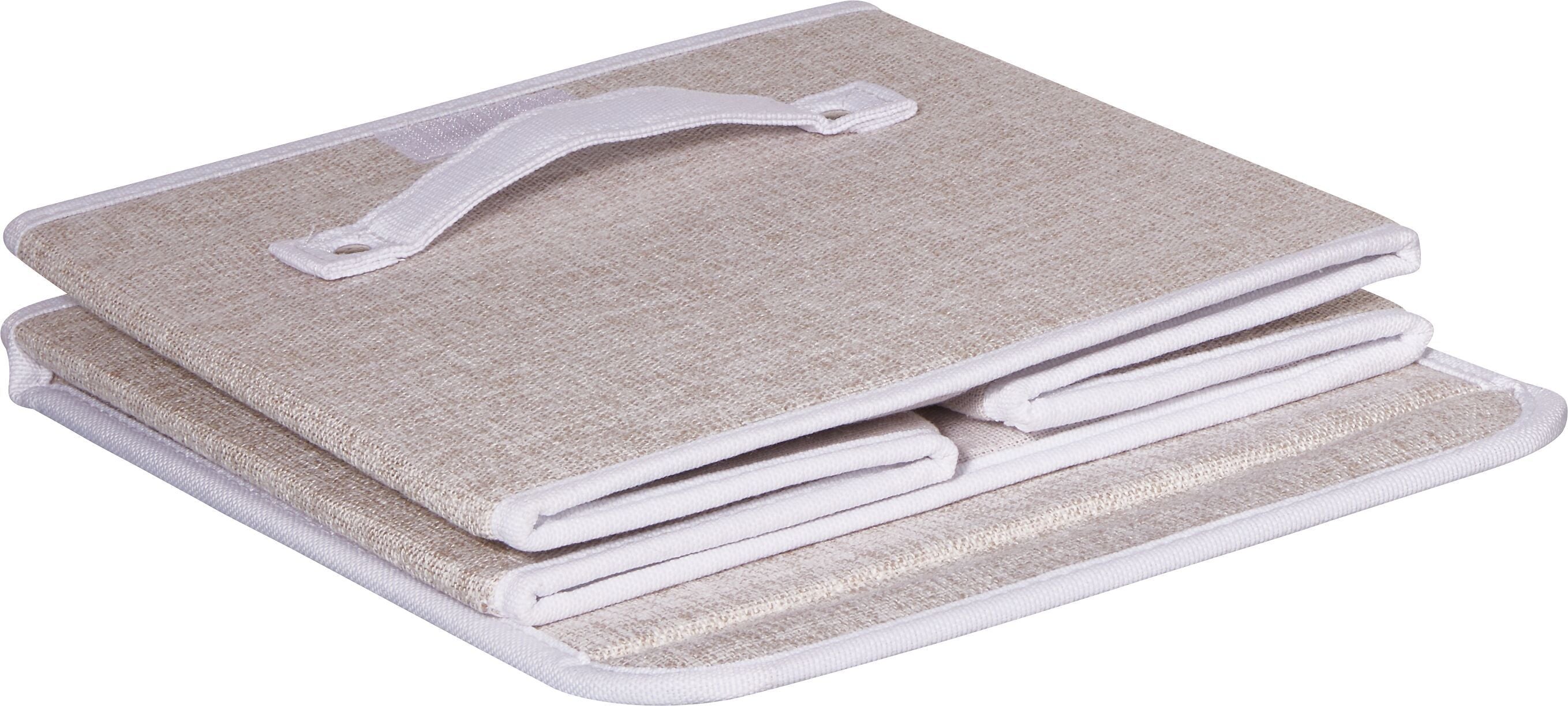 BIANCA Aufbewahrungsbox - Beige / B: 25.0 cm x T: 25.0 cm x H: 25.0 cm