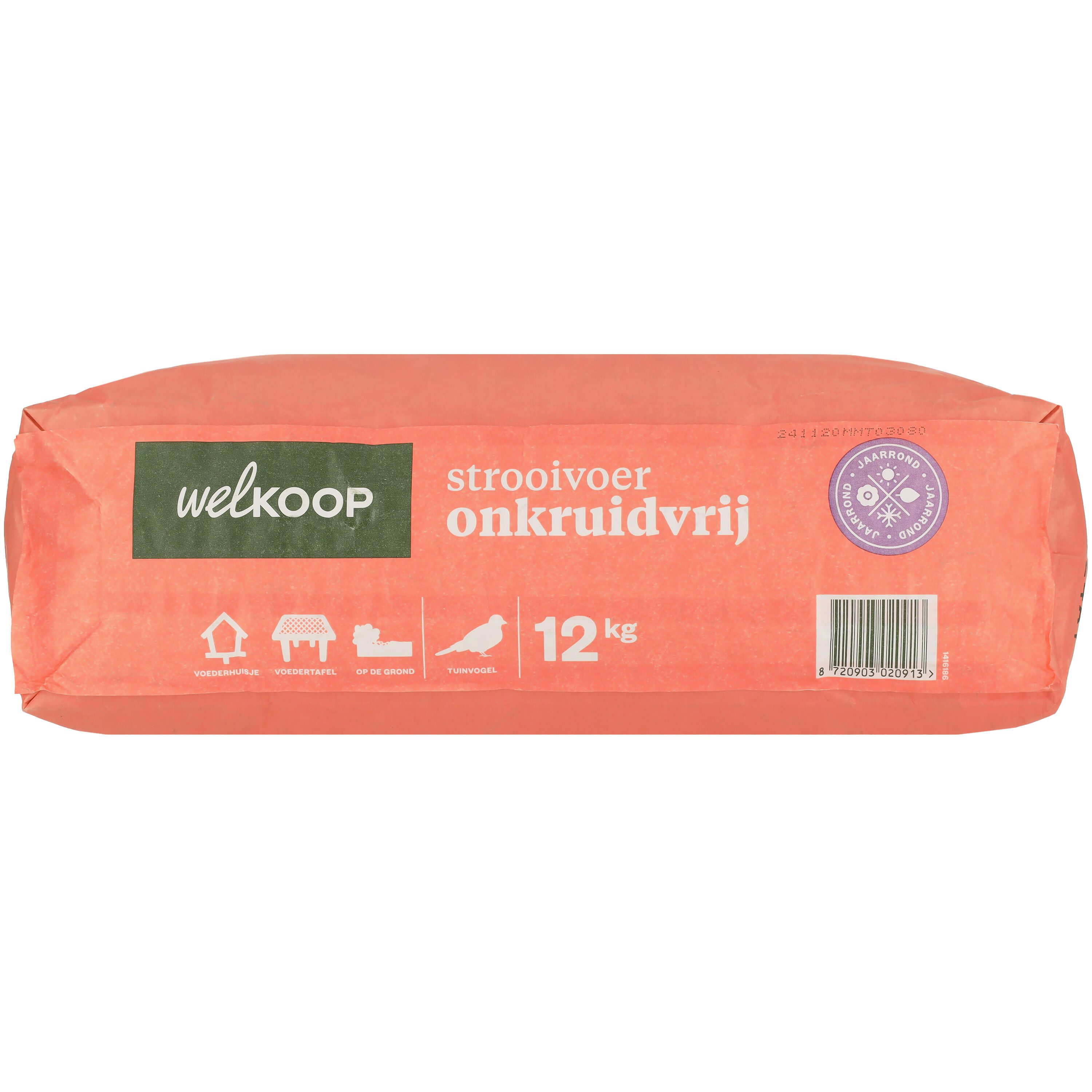 Welkoop - Strooivoer met Fruit - Onkruidvrij - Tuinvogelvoer - 12 Kilogram - Onkruidvrij