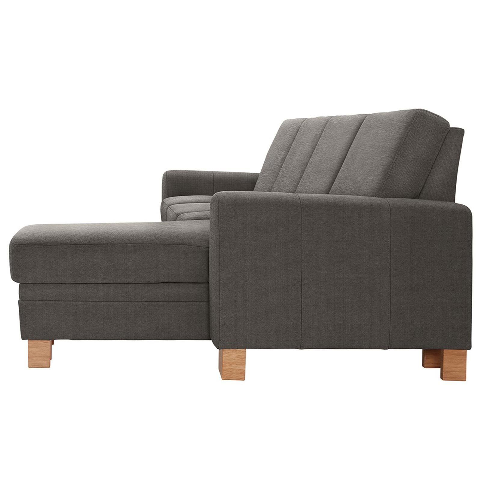 polsterpower Ecksofa - Belle grey - Basismodell - Recamiere rechts