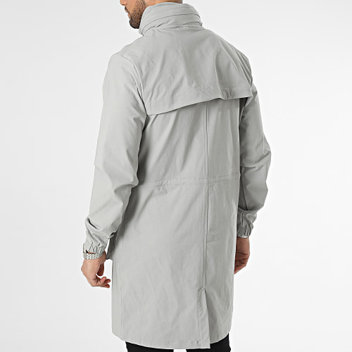 Veste Zippée Longue Gris