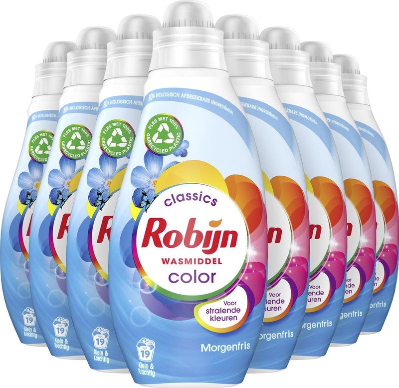Robijn - Klein & Krachtig Vloeibaar Wasmiddel - Morgenfris - 19 Wasbeurten