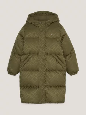Casaco parka jacquard com monograma TH unissex