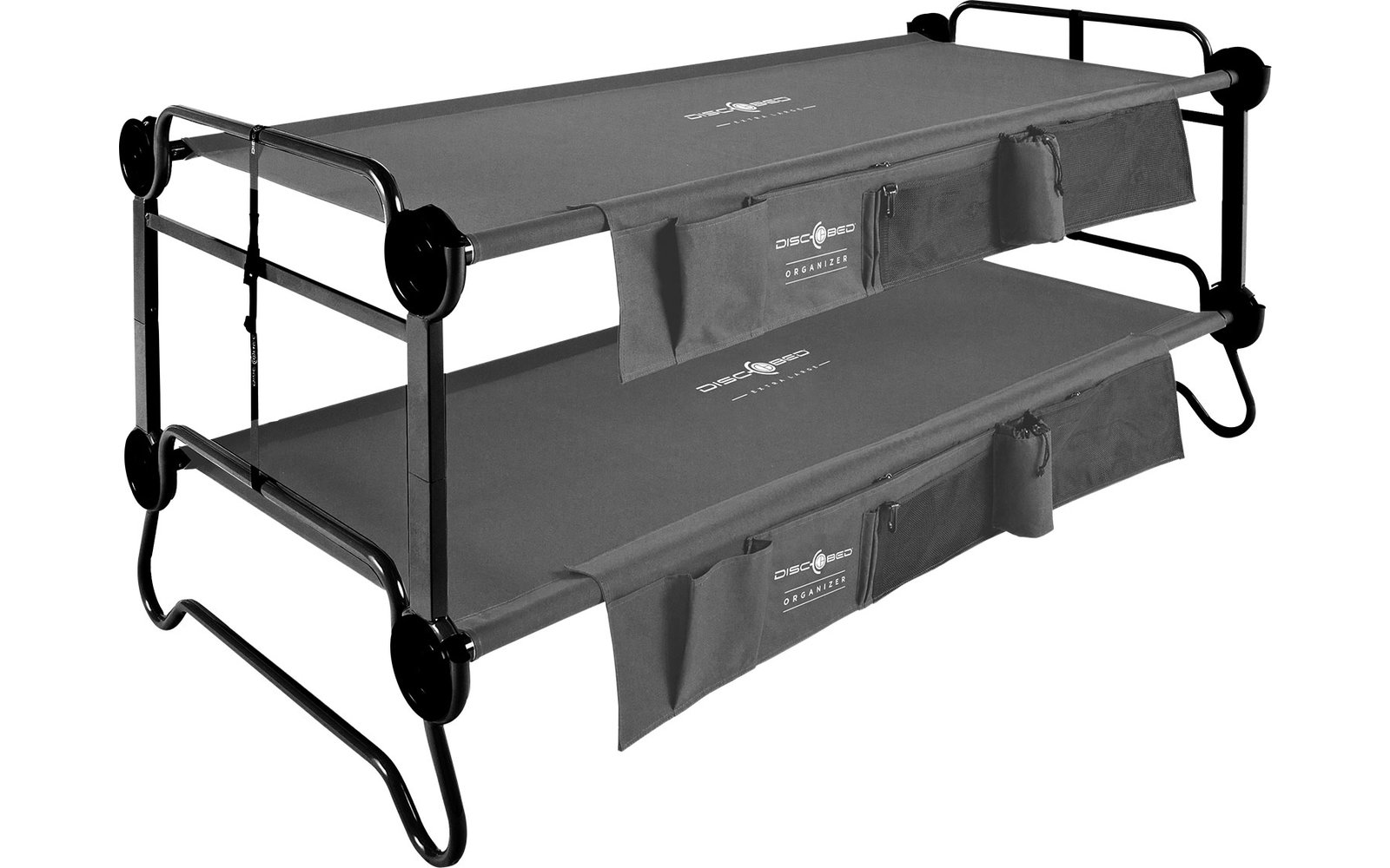 Disc-O-Bed Stockbett mit Seitentaschen XL Anthrazit