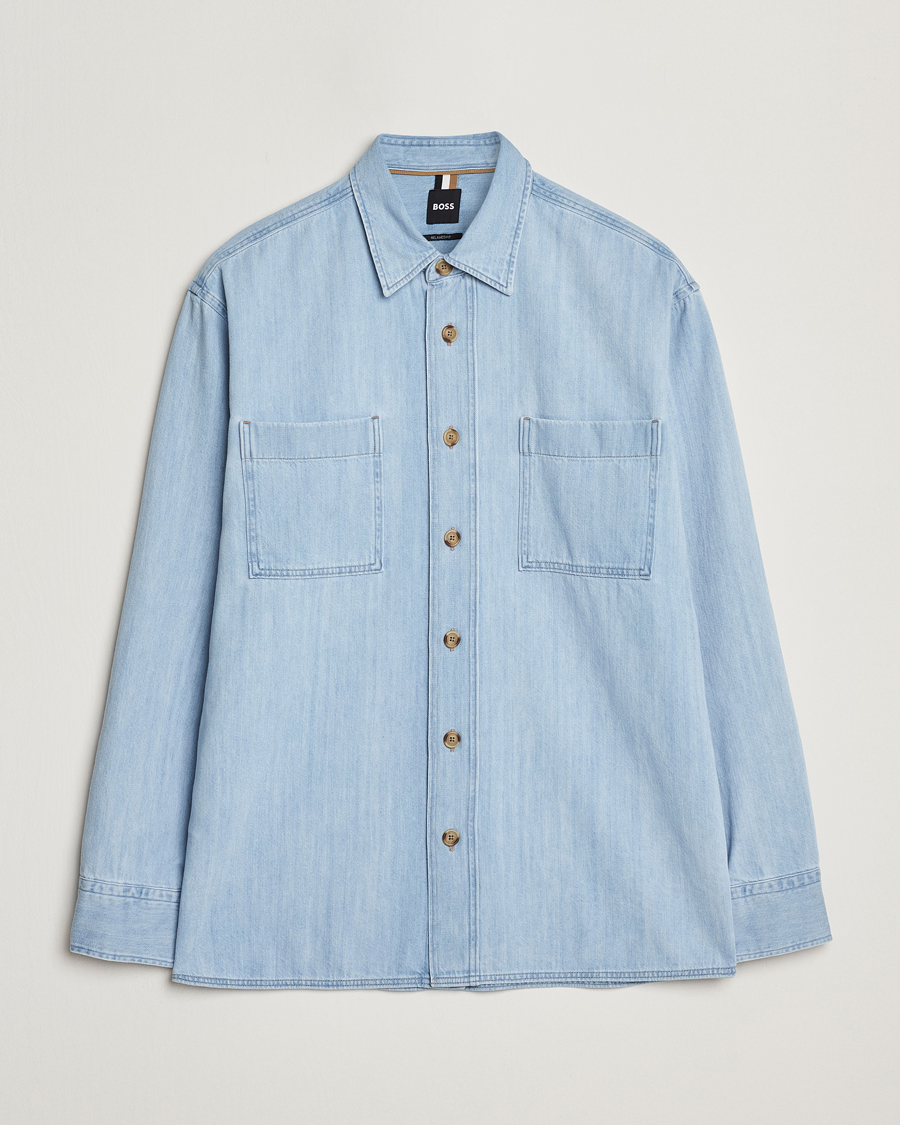 BOSS BLACK Cory Denim Overshirt Light Blue