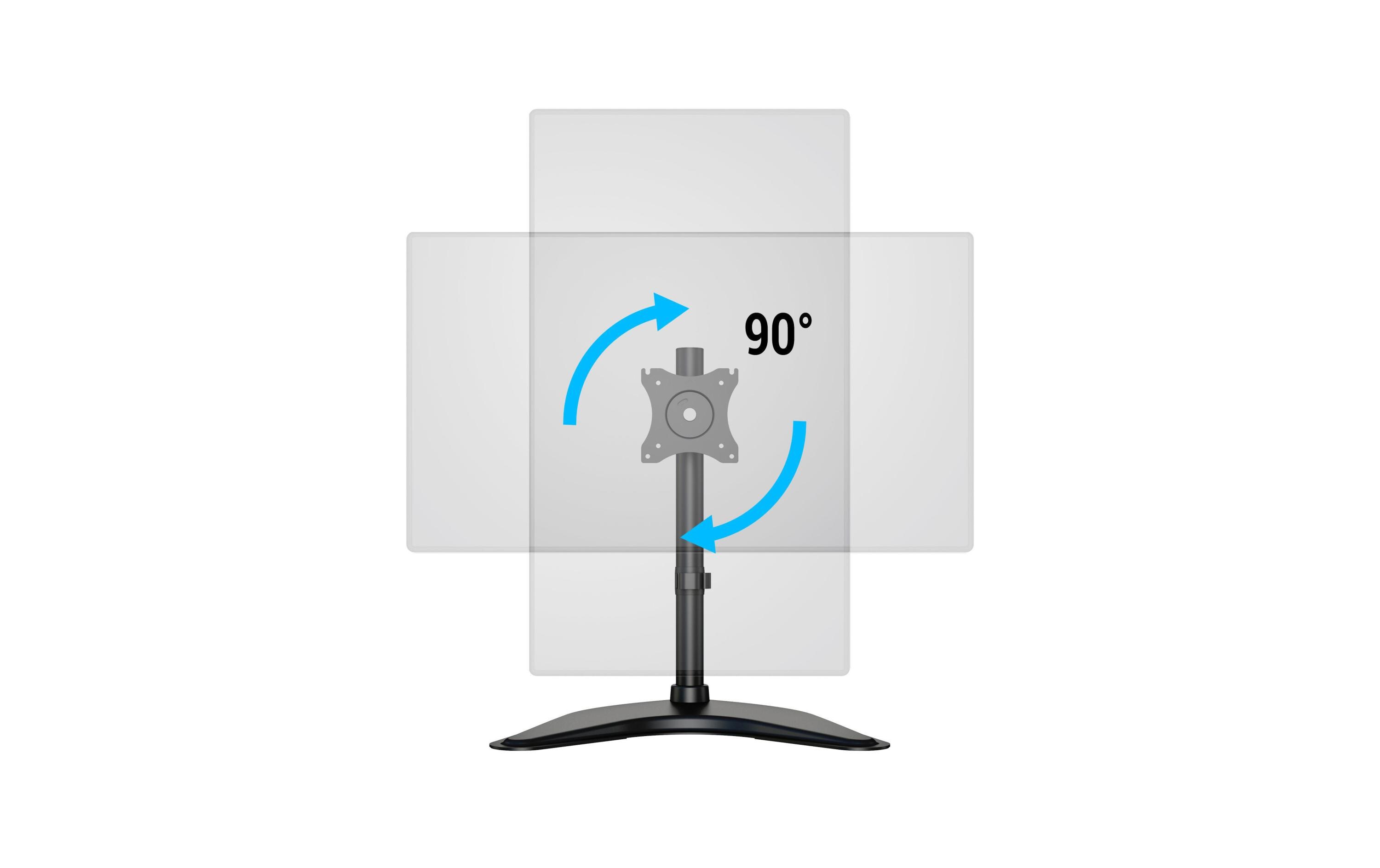 Monitor-Standfuss Basic Single bis 10 kg – SchwarzDeskmount