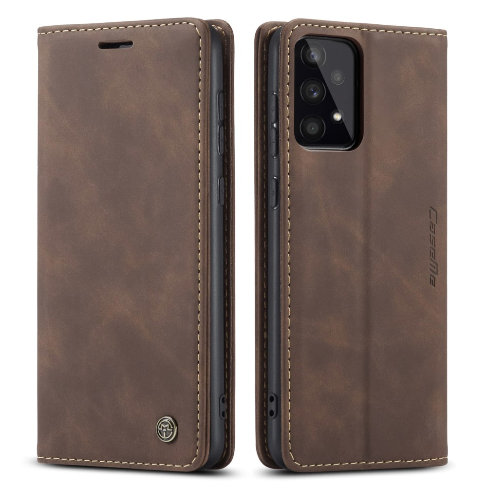 Samsung Galaxy A53 5G Leder Tasche Flip Wallet Etui mit Kartenfächern - Braun
