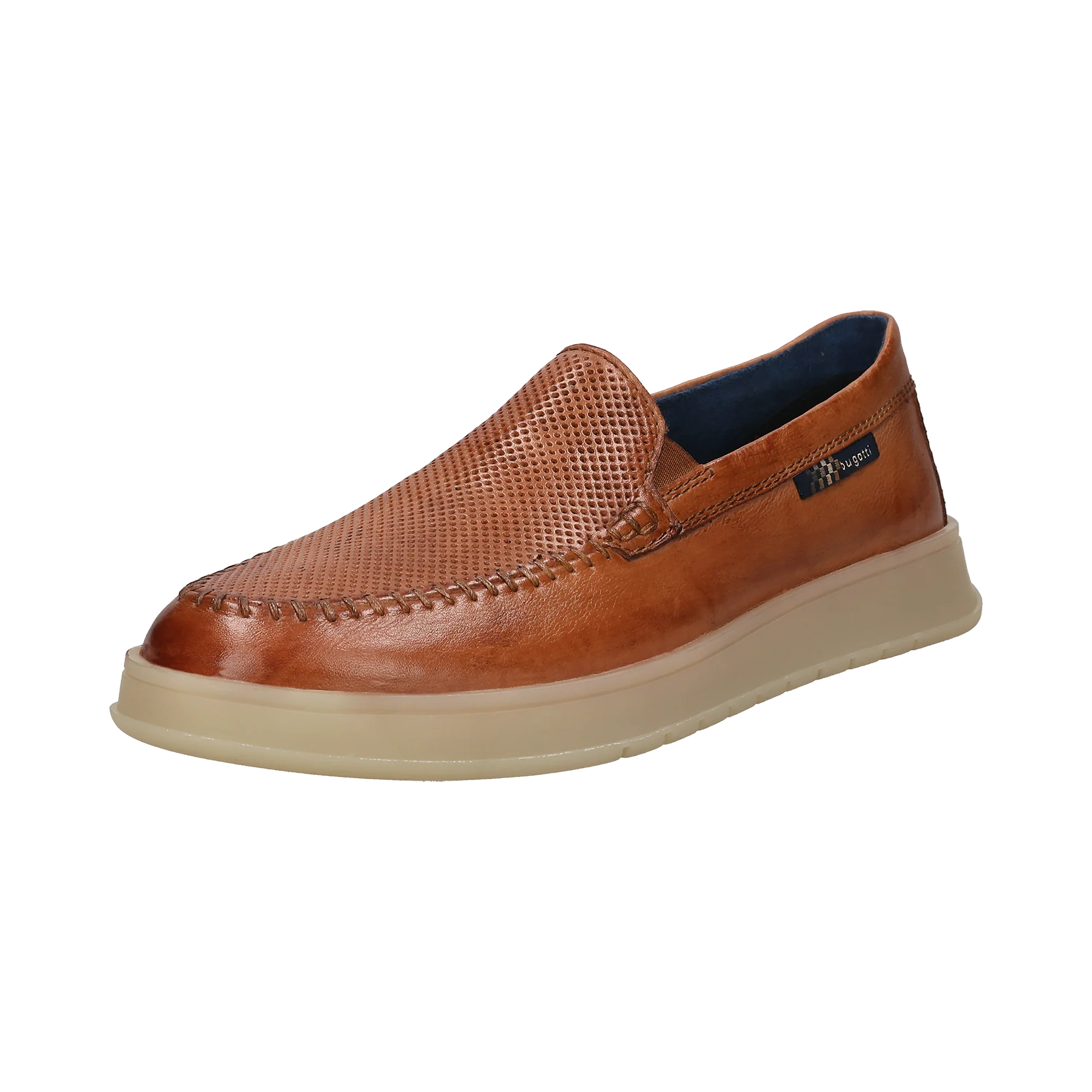 Leder Slip on cognac