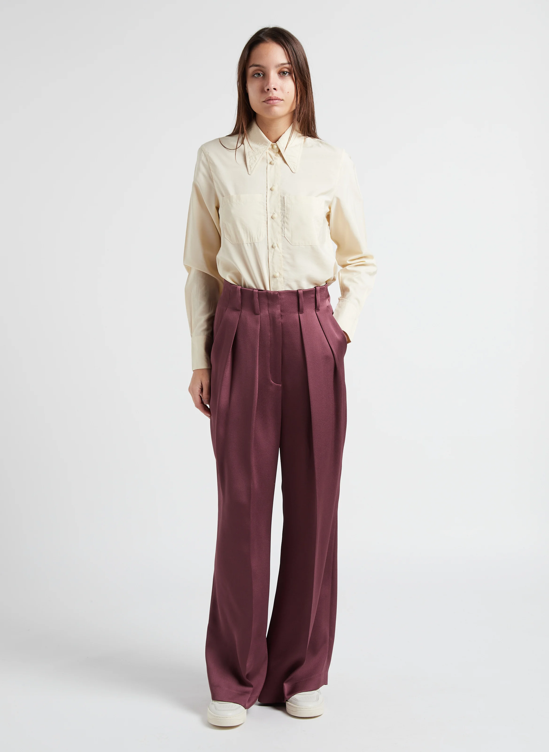 NEW TREE - Chemise droite col classique en coton | Blanc
