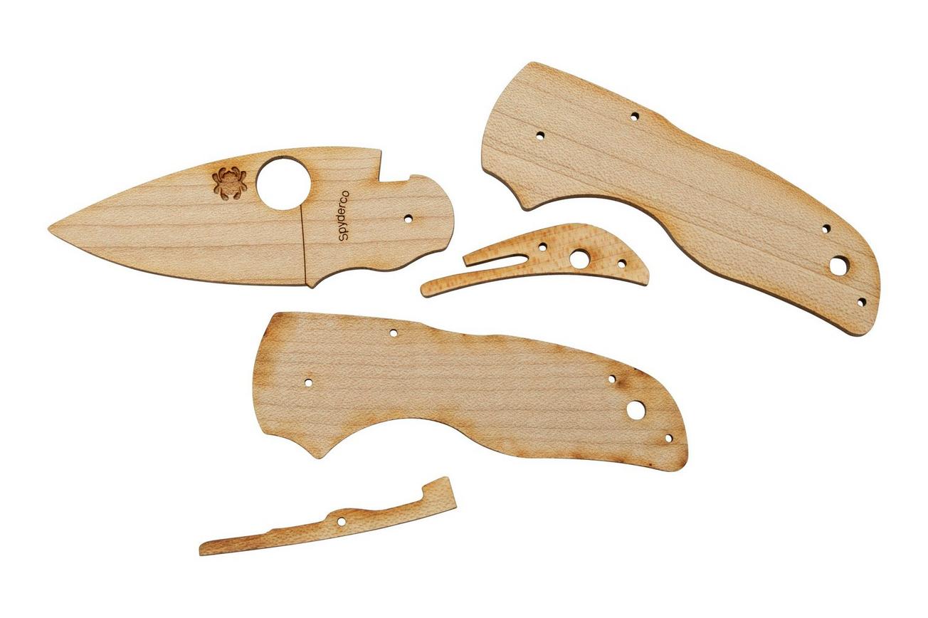 Spyderco Wooden Knife Kit C230 Lil Native WDKIT2, houten zakmes