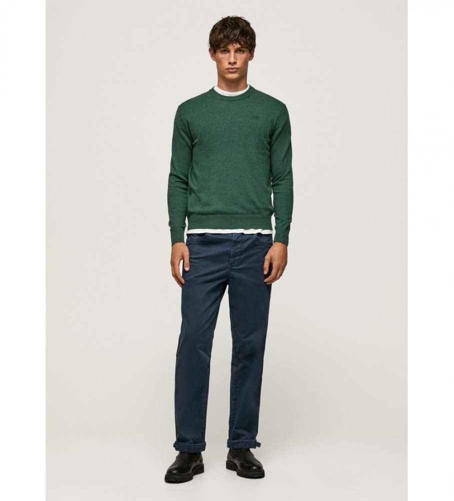 Suéter Pepe Jeans Andre com gola redonda verde