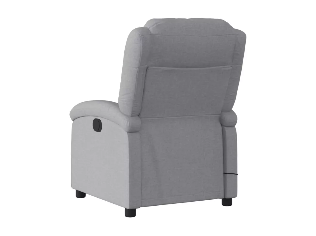 Fauteuil de massage inclinable Gris clair Tissu