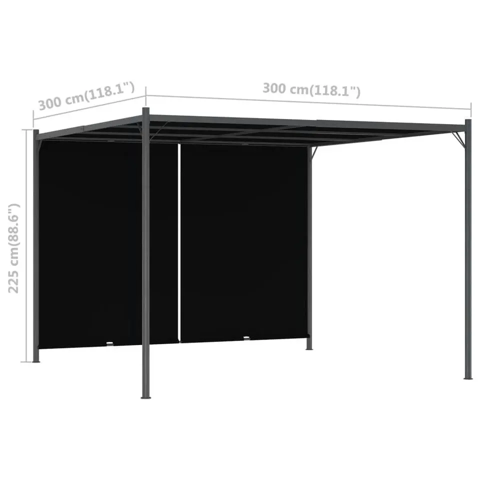 vidaXL - Pergola - Antraciet - Staal