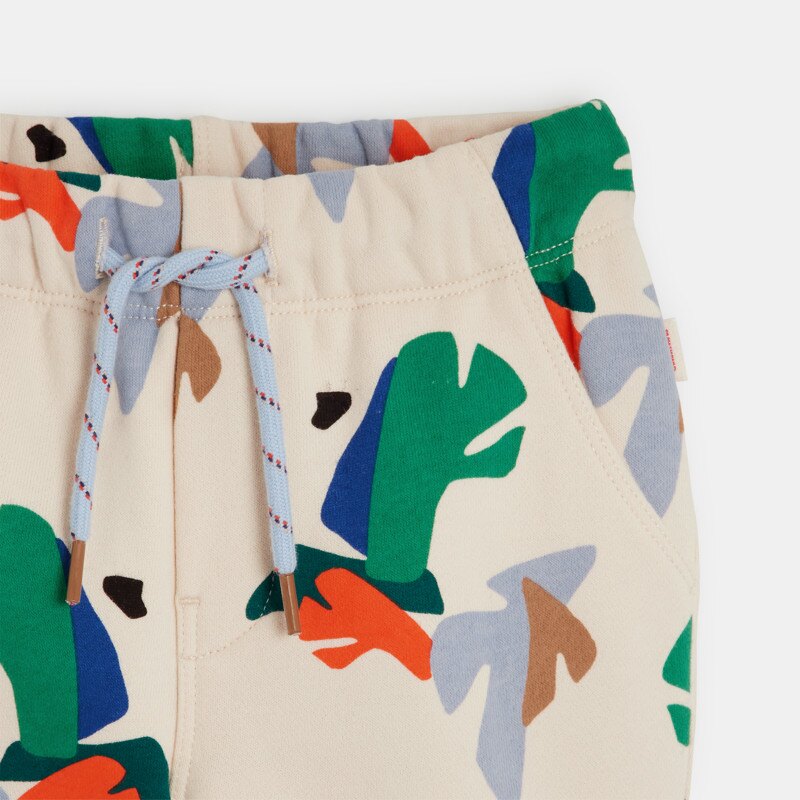 Jogging bébé garçon à motifs feuilles géométriques beige Catimini Beige