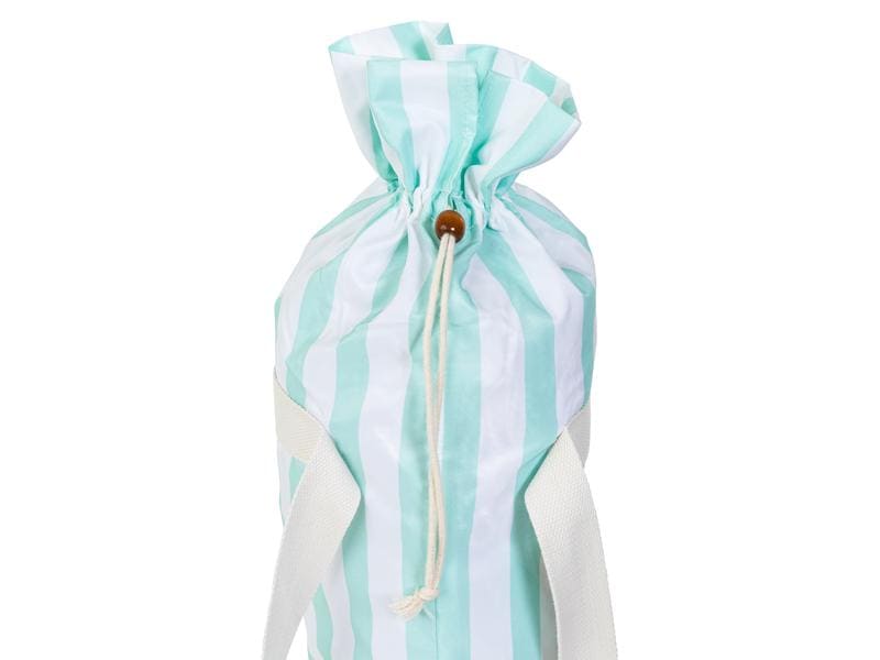 KOOR Sonnenschirm Boho Mint, 180 cm Strandschirm mit Lichtschutzfaktor 50