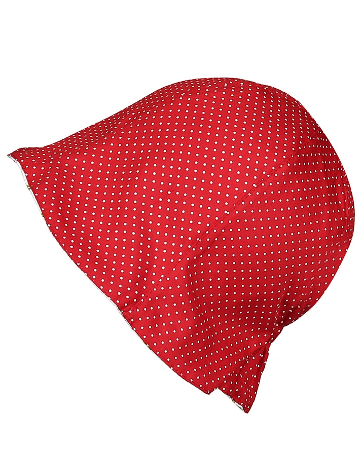 Wende-Sommerhut ERDBEEREN in weiß/rot