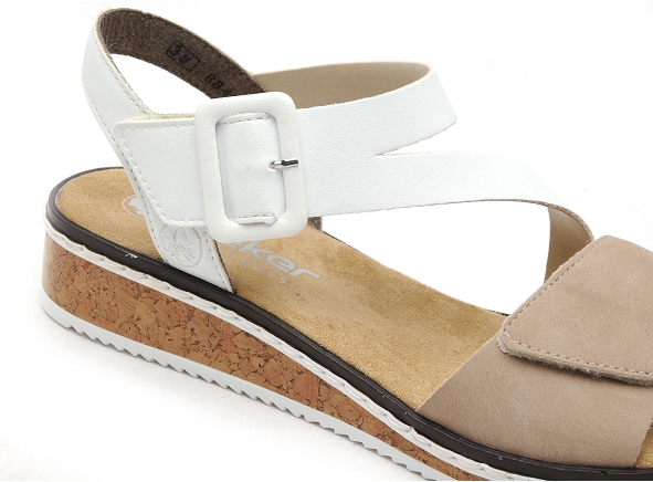 Rieker nu pieds plats femme v3660 beige