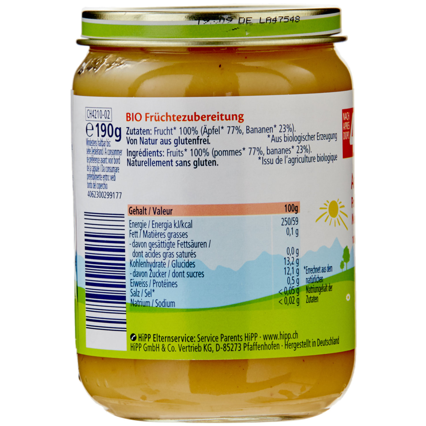 Hipp Brei Apfel & Banane 4+ Monate