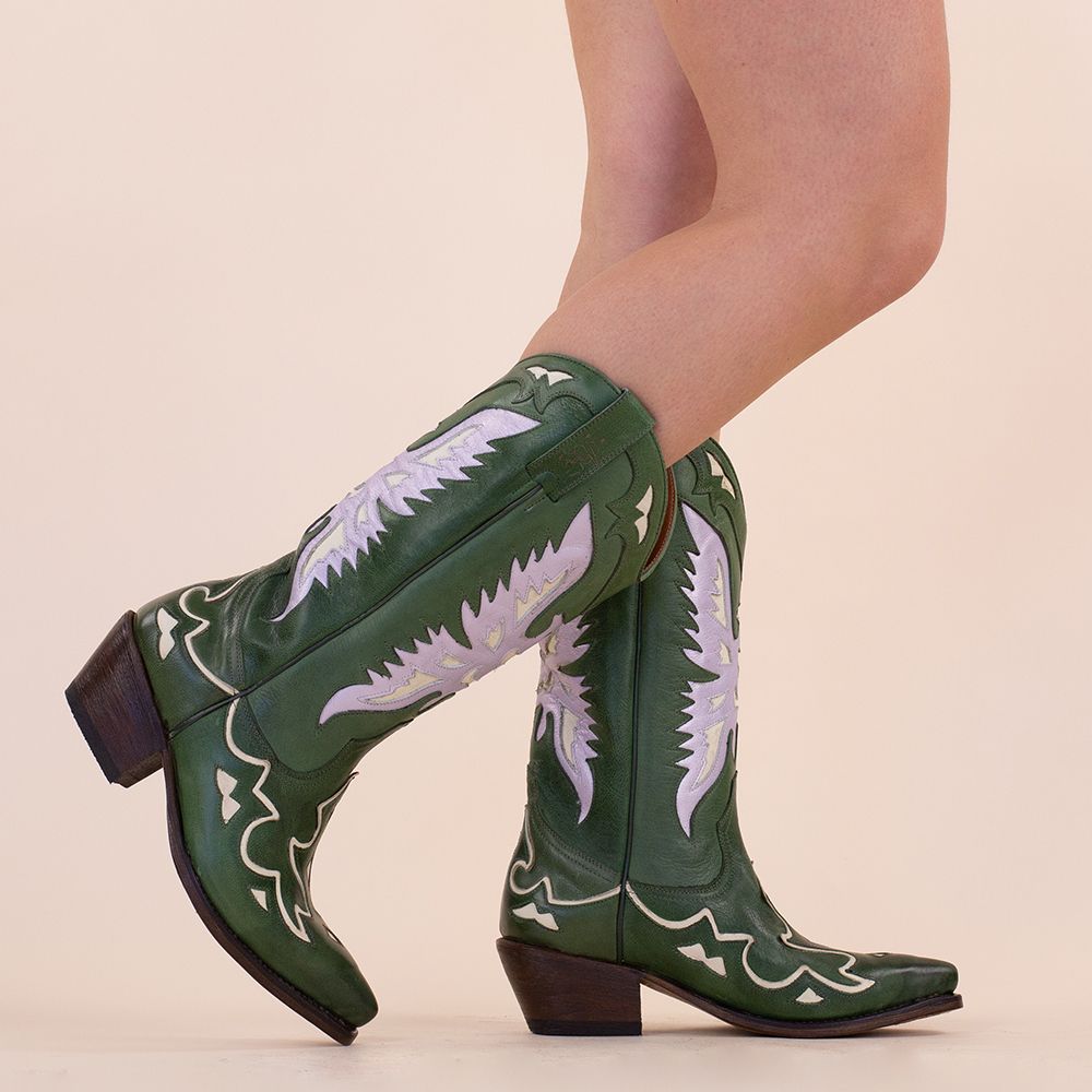Charley's Girl cowboyboots Pepi groen