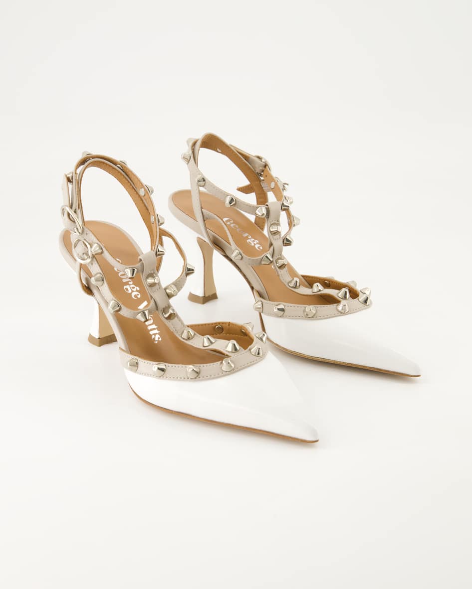 George Watts L5110 Slingpumps in Weiß