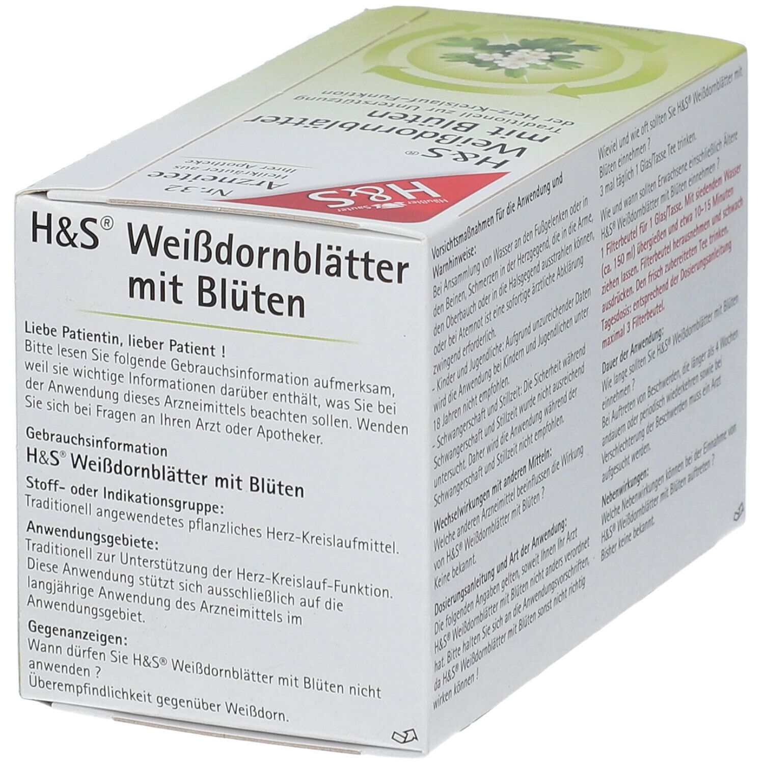 H&S Weissdornblätter mit Blüten Nr. 32