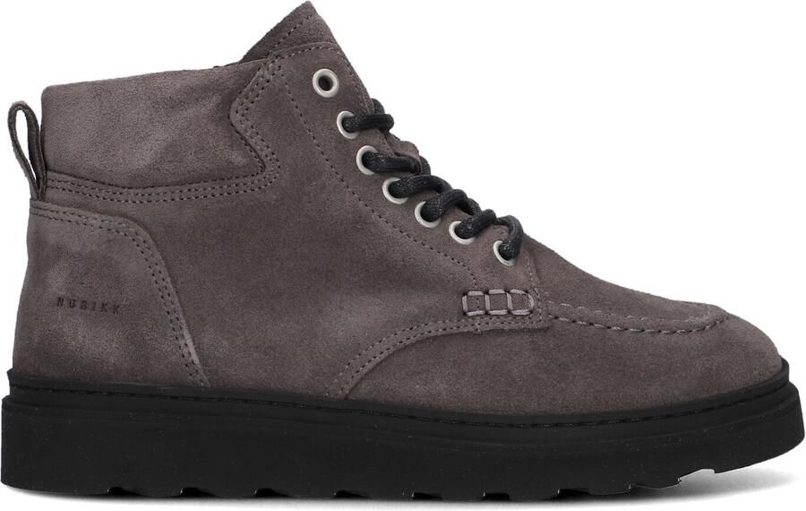 Nubikk suède veterboots donkergrijs