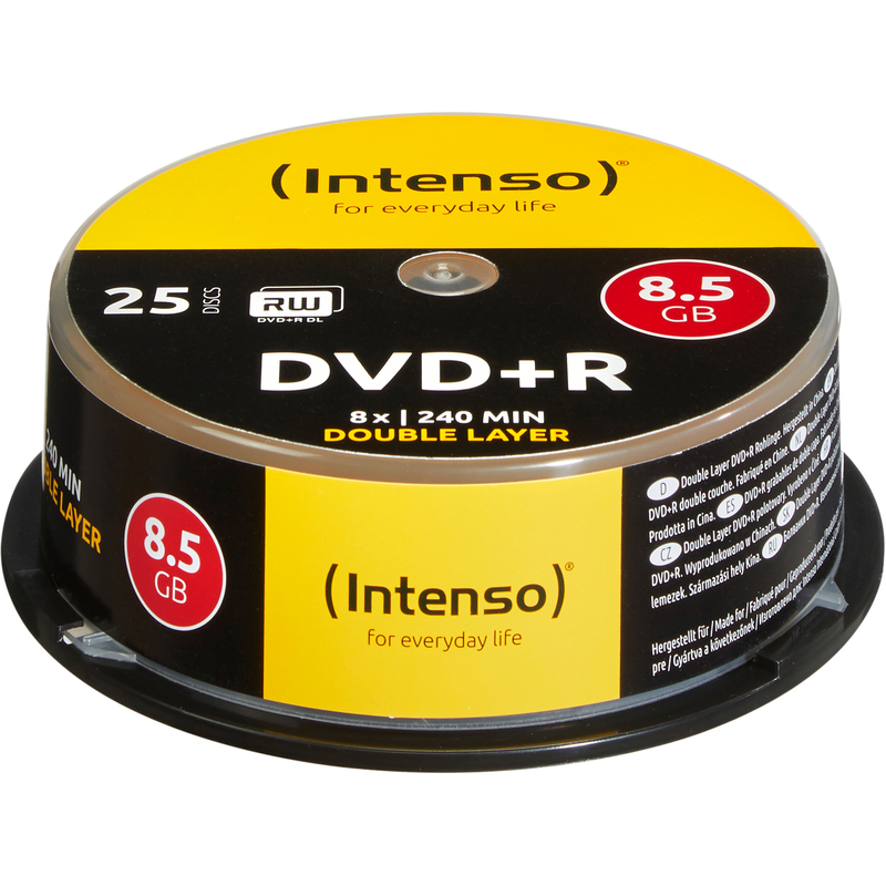 Intenso DVD+R Double Layer, 8.5 GB, Spindel, 25 Stück