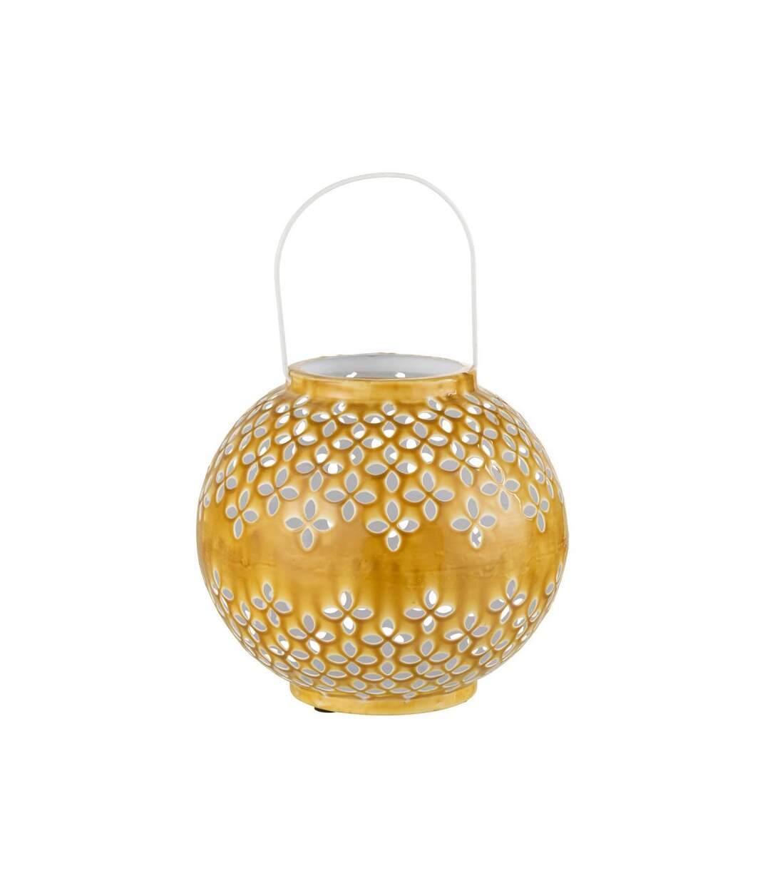 Paris Prix - Lanterne Ronde Métal sévilla 30cm Ocre