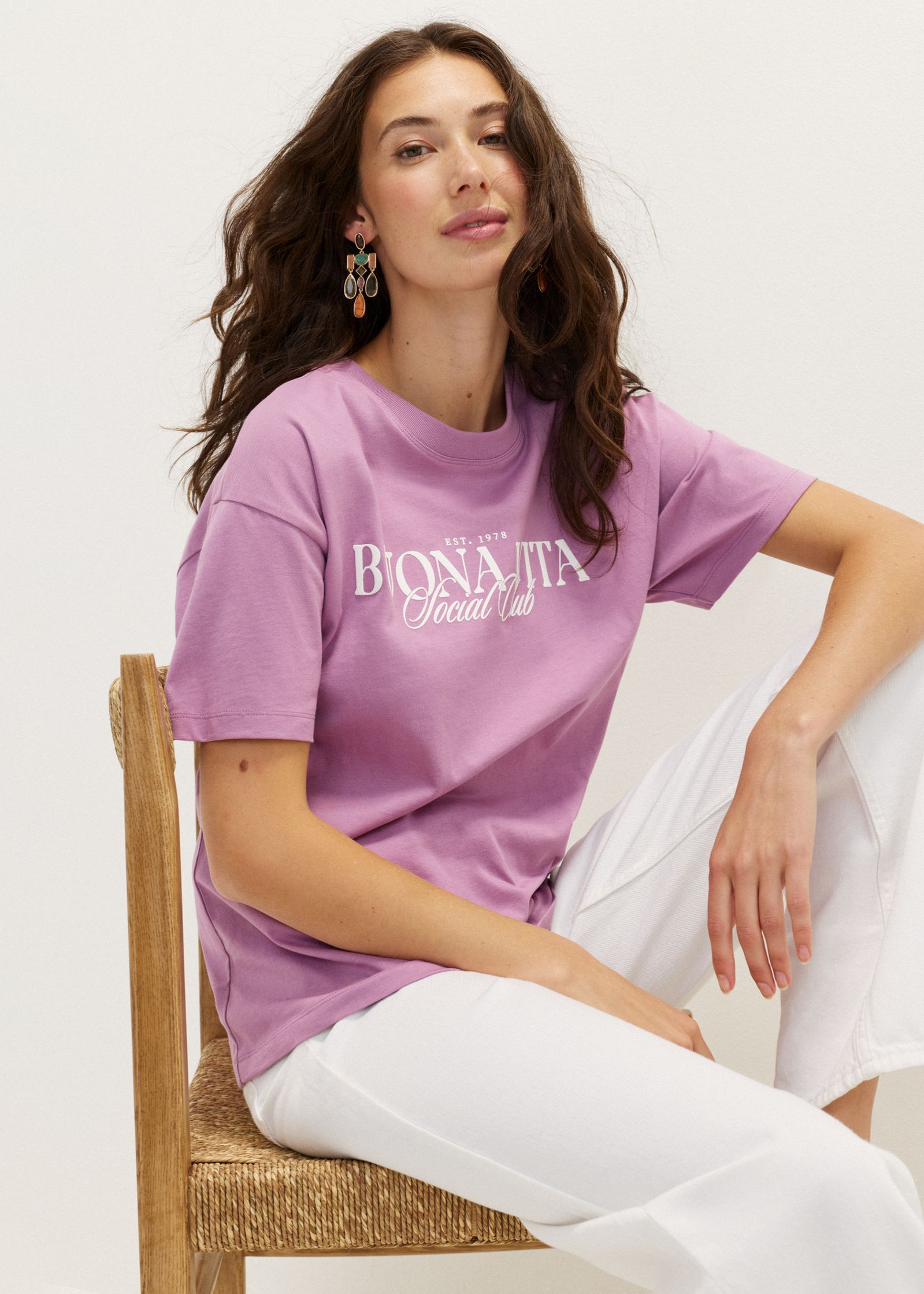 T-shirt met tekstprint