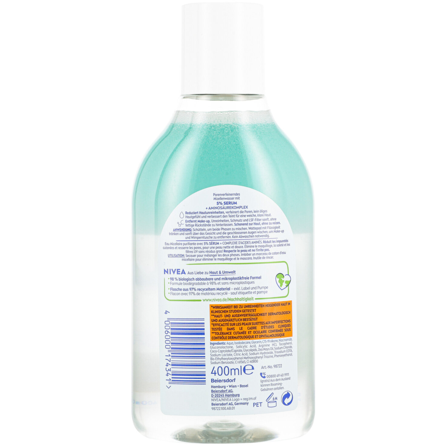 Nivea Derma Skin Clear Serum Mizellenwasser