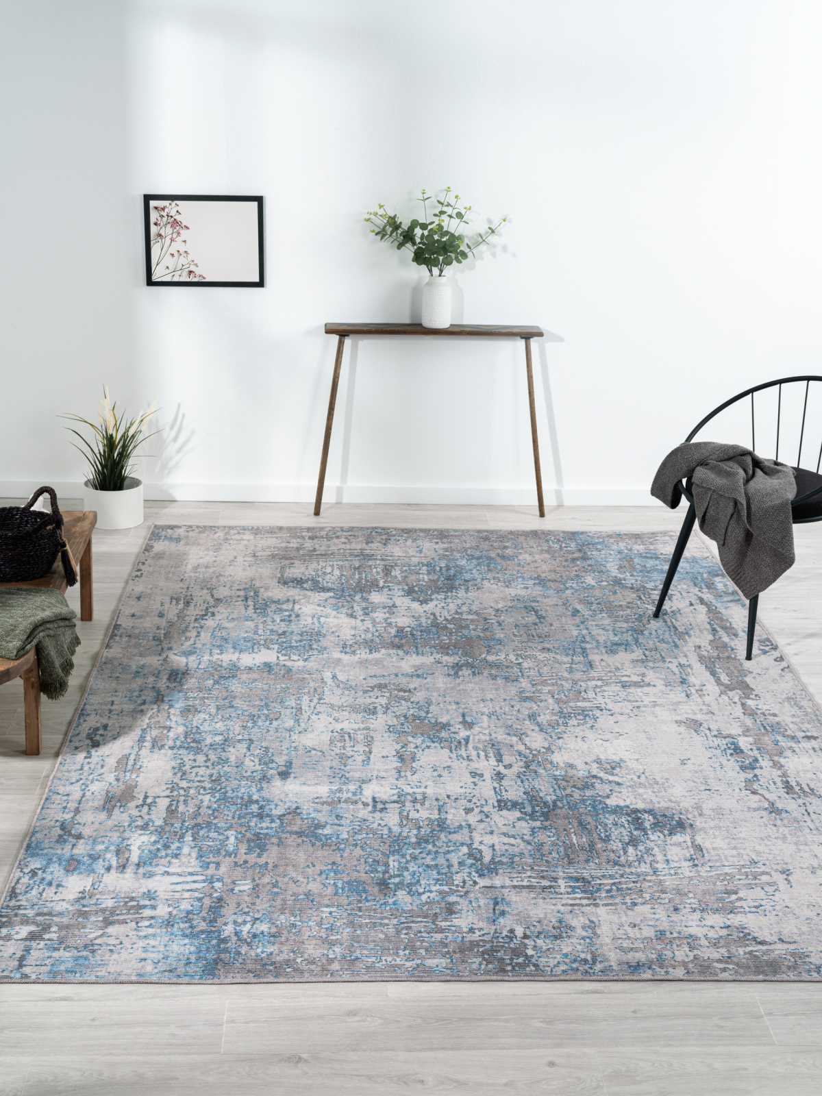 Teppich AVERY - creme-blau-terrakotta - 200x290 cm