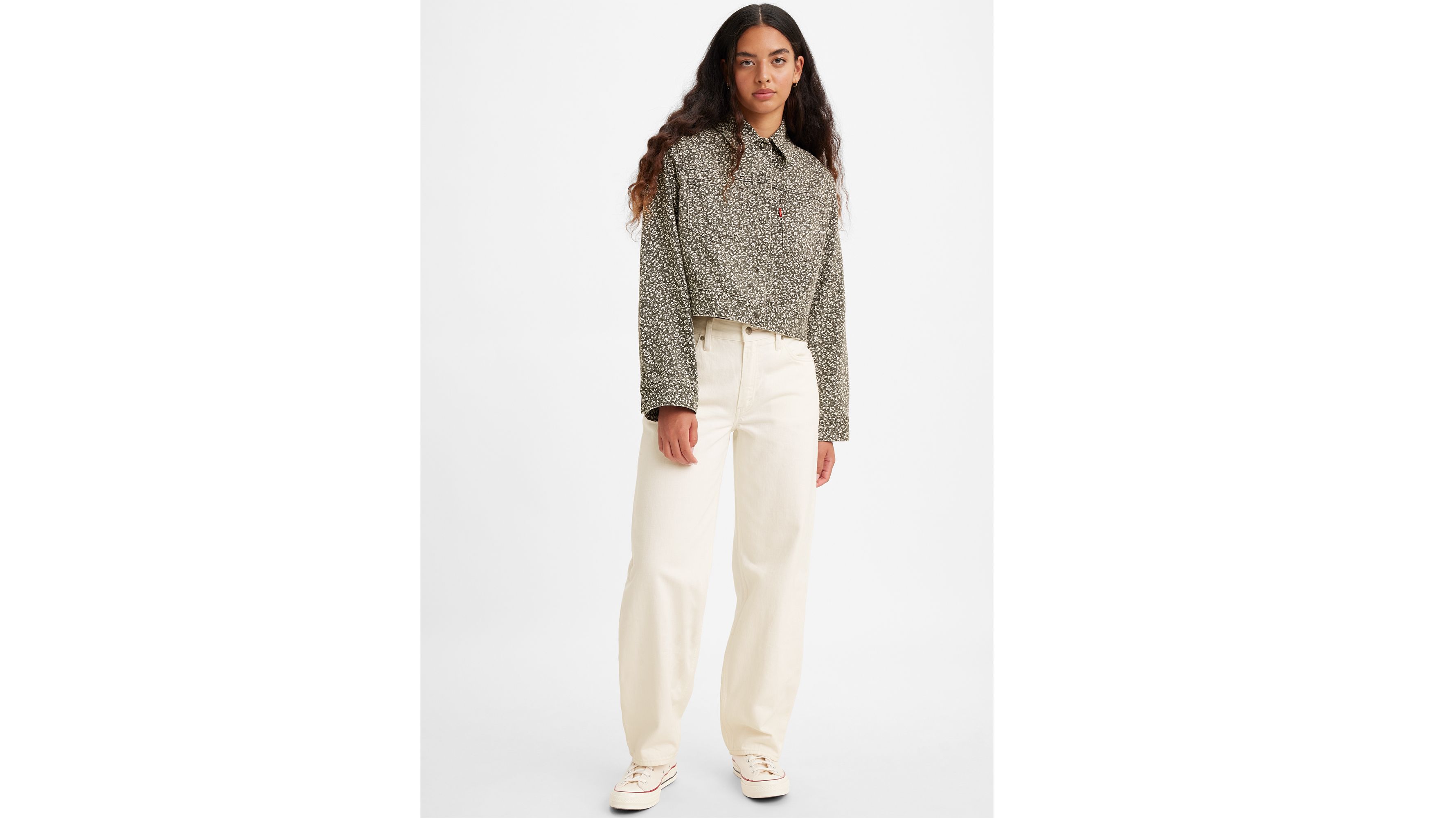 Jean Dad baggy WellThread® - Light White Worn In - Blanc