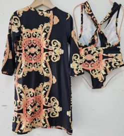 Kimono & swimsuit - black