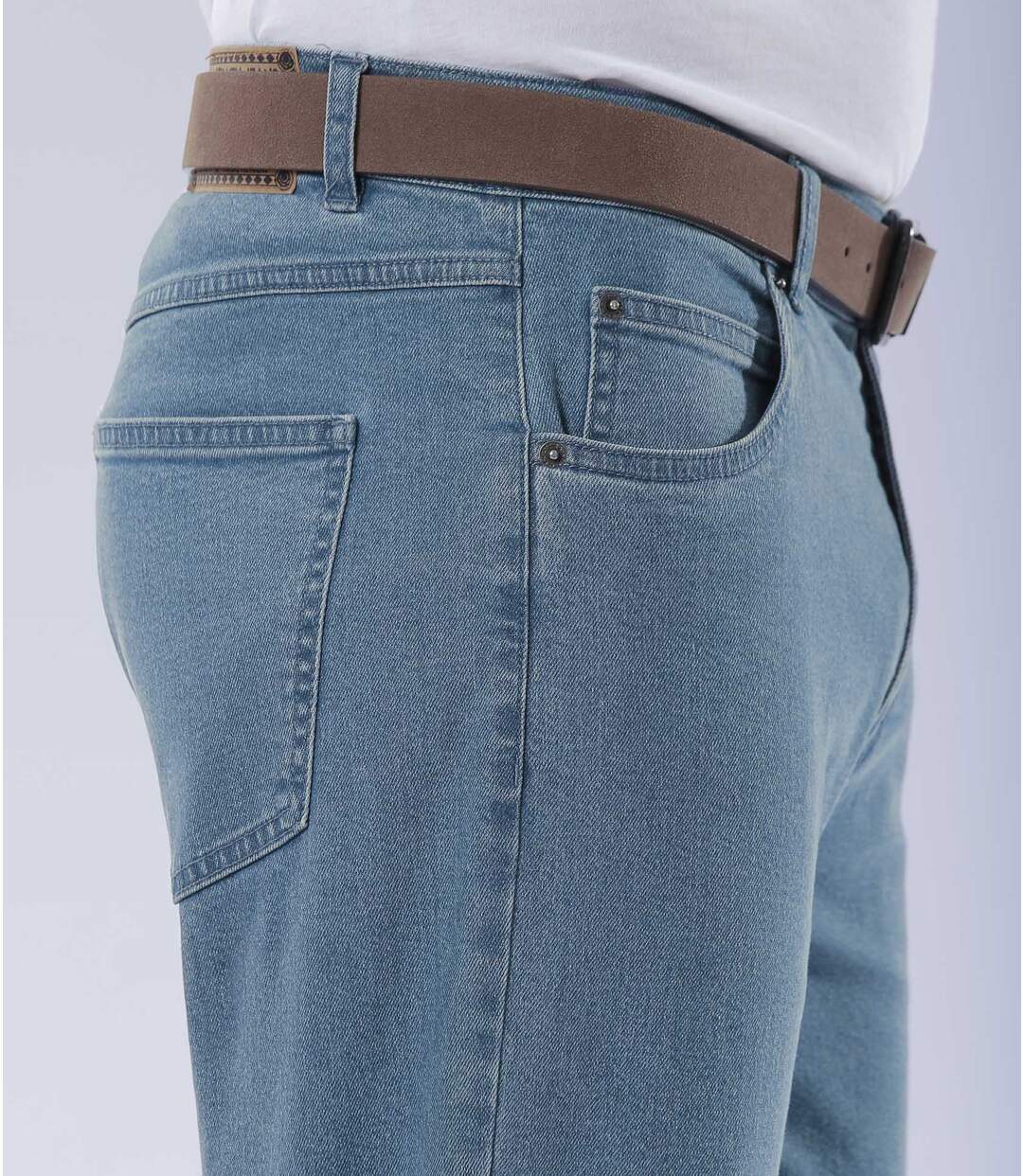 Jeans Regular Stretch Bleu Clair