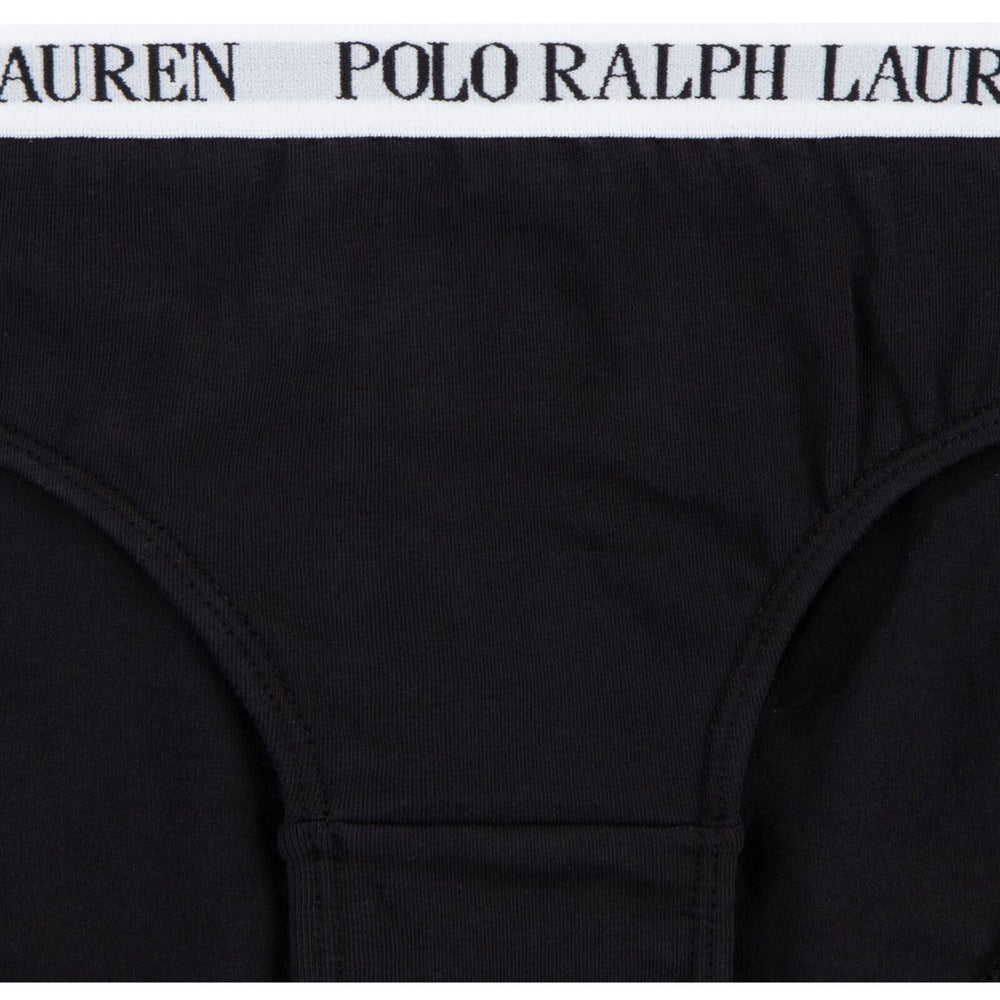 Køb Polo Ralph Lauren White/Polo Black Solid 3 Pack Bikini