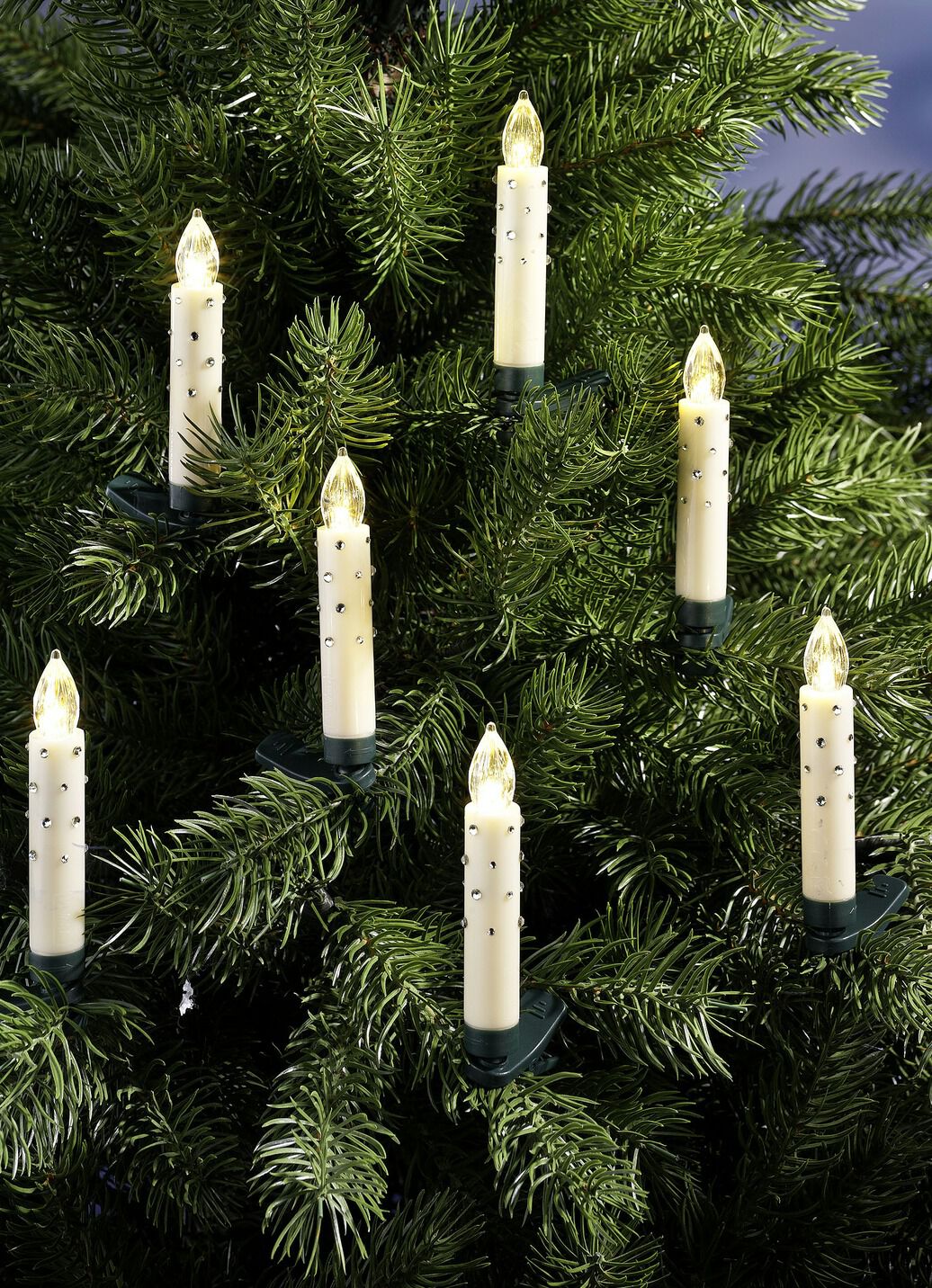 Kabelloses Weihnachtsbaumkerzen-Set, 20-teilig