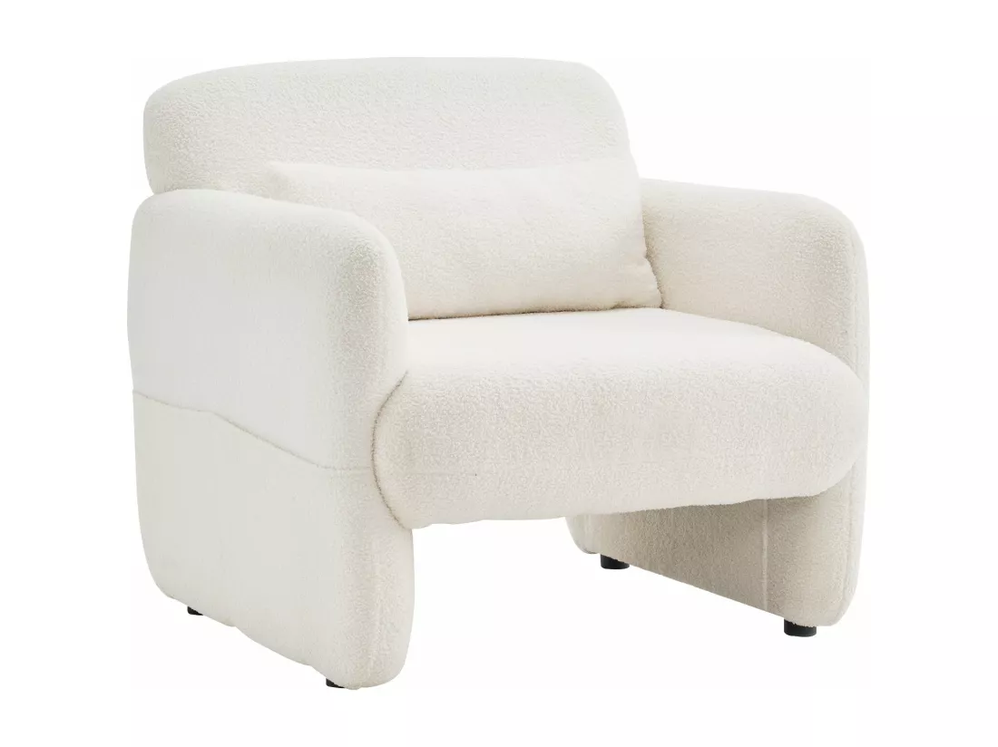 Arturesthome fauteuil célibataire décontracté, blanc, une pièce,d88cm×h778cm