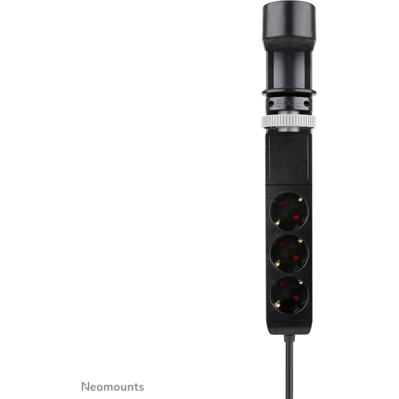 Neomounts DS22-840BL6 Multiprise de bureau avec pince et ports USB-C et USB-A - charge rapide