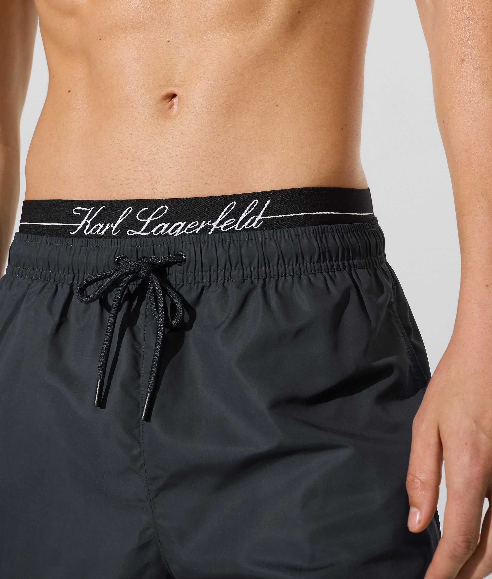 Boardshort met dubbele tailleband