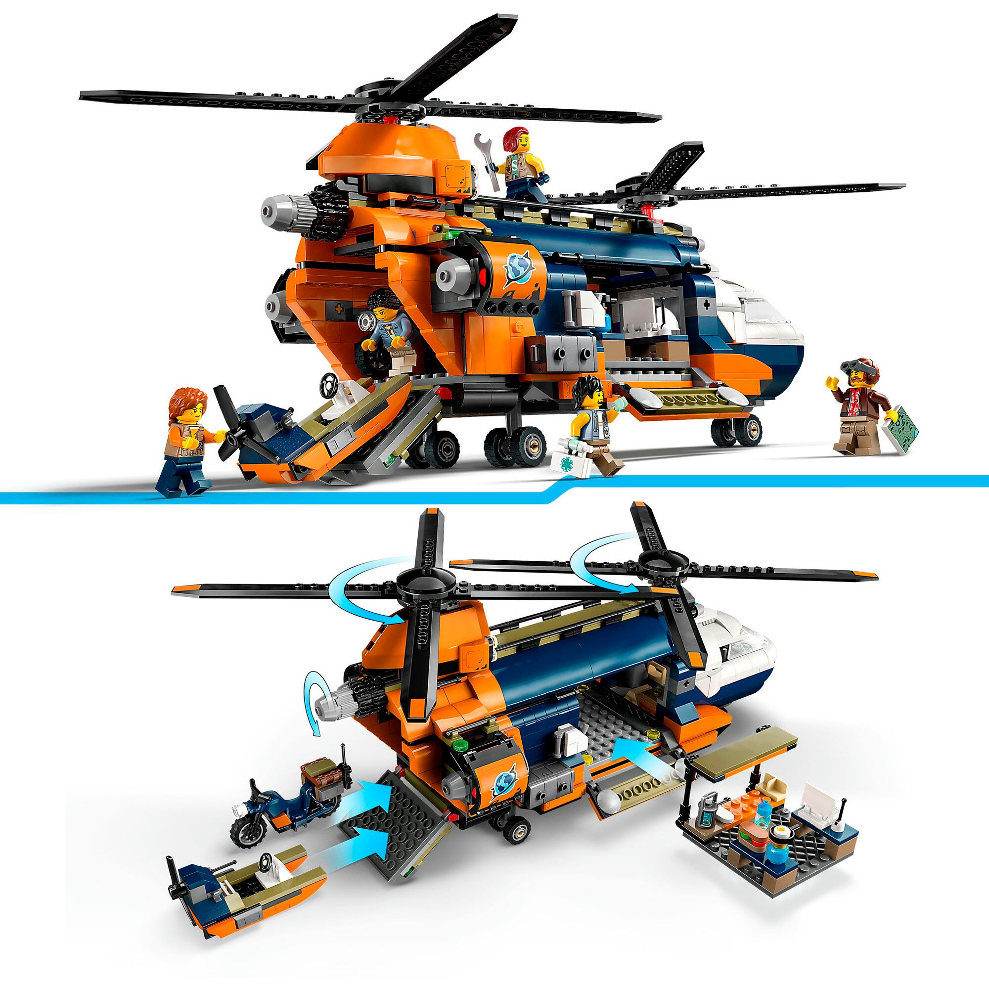LEGO Konstruktionsspielzeug City Dschungelforscher-Hubschrauber