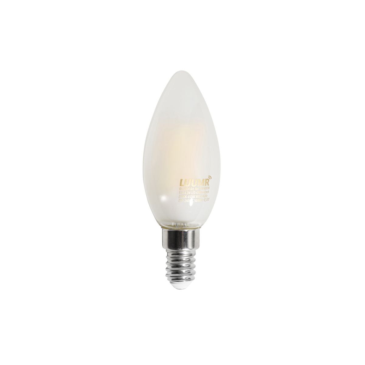 Smart E14 LED lamp C35 mat 4.2W 470 lm 2700-6500K