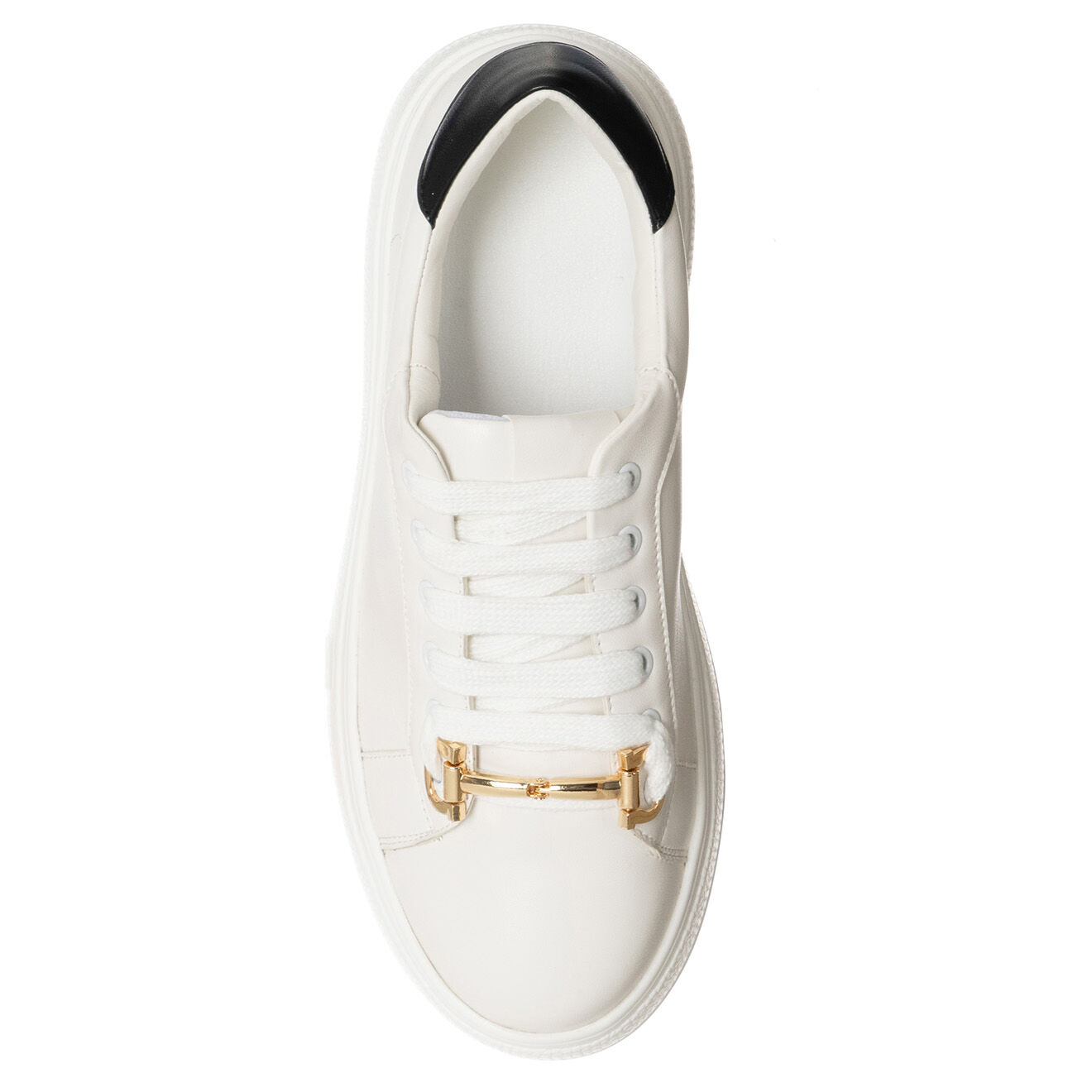 Loretta by Loretta Sneakers Sona blanc/noir - Plateforme 5 cm