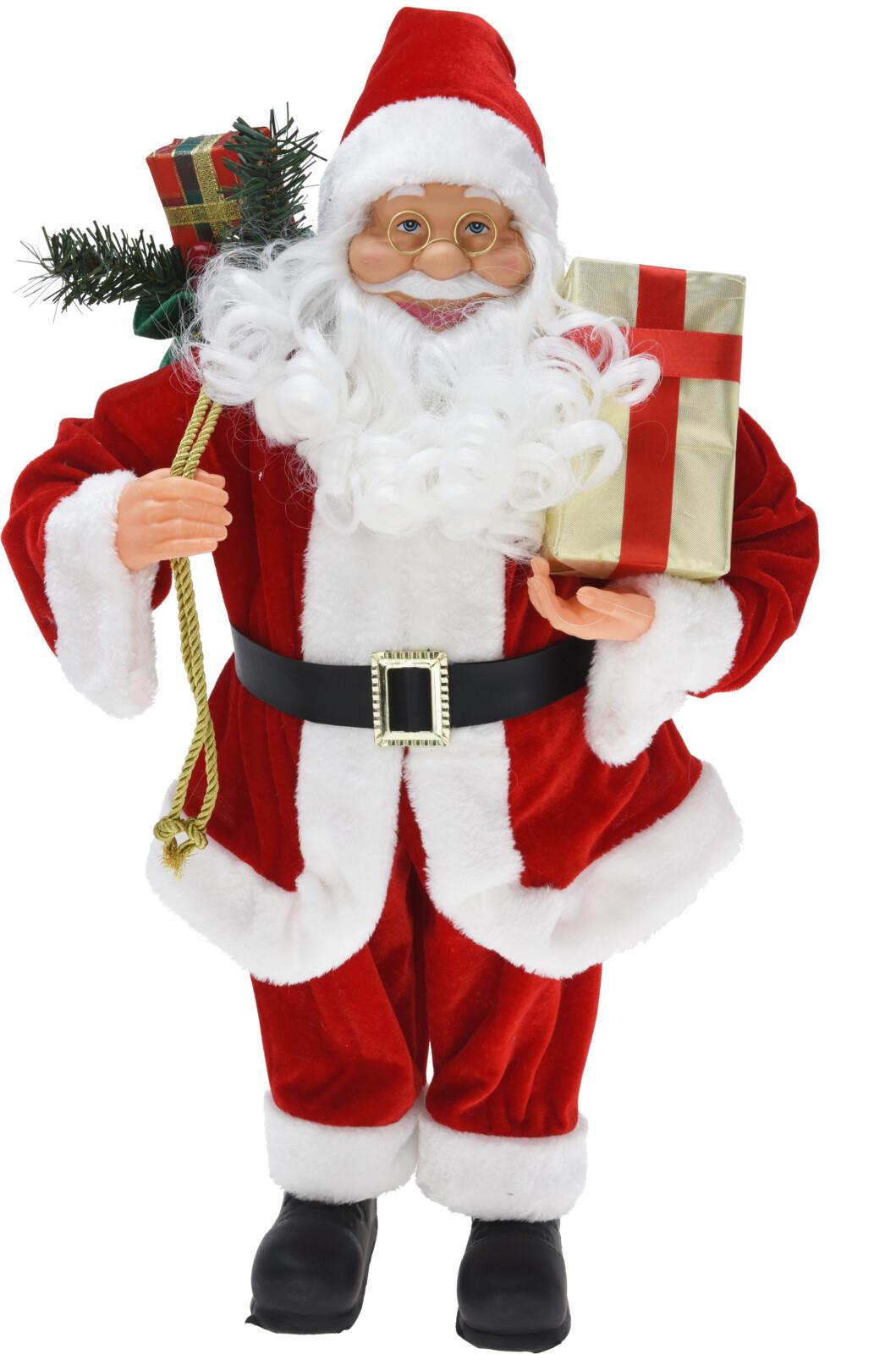 PERE NOEL TRADITIONNEL DEBOUT H.60CM