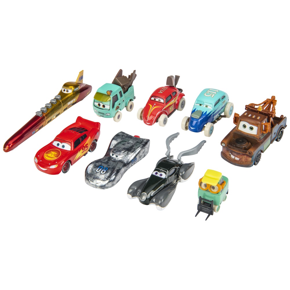 und Pixar Cars On The Road Salt Fever 9er-Pack