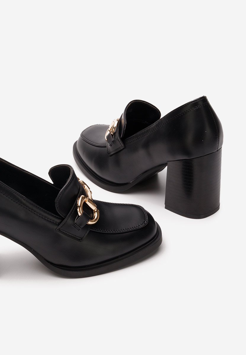 Mocassins à talon noirs Kyrenia