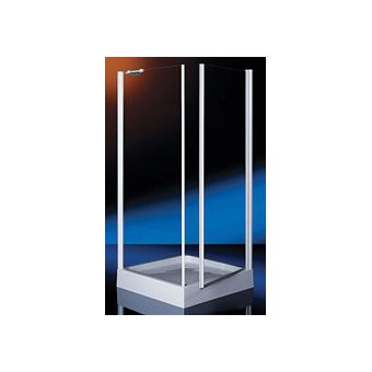 Plieger Royal hoekinstap met vaste zijwand 6mm glas 87/90x185cm chroom