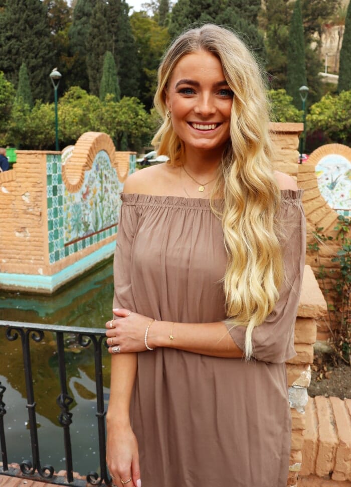 Liberte Odette-Offshoulder-Dress light brown
